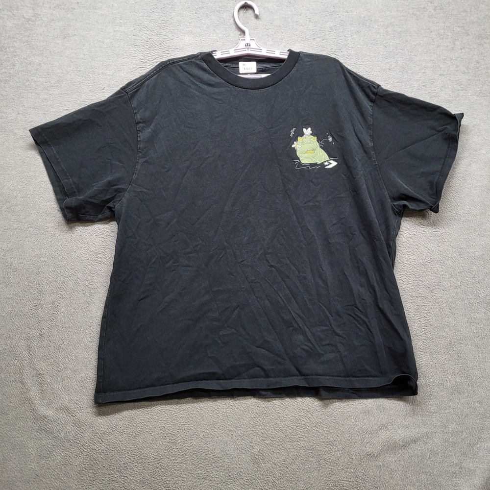 Converse Men Shirt XL Black Graphic Print Alligator Bird Swamp Pals Y2K